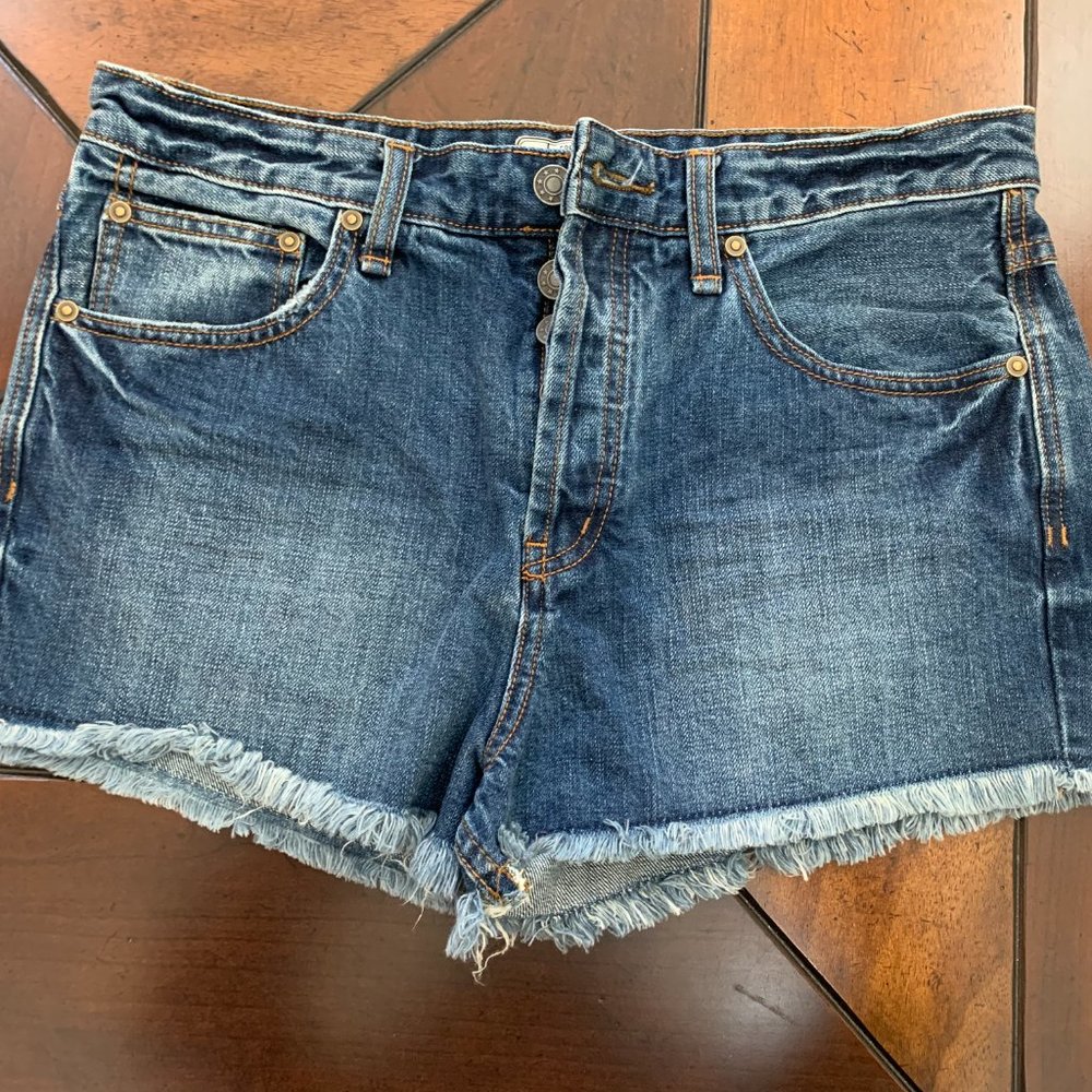 Free People Blue Denim Cut off Shorts